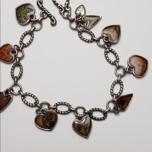BEIGHTON Piccadilly Hearts charm bracelet silver